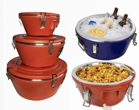 Großhandel Jumbo Thermo-Speisewärmer-Set 3-teilig 15L 26L 36L Liter Warmhaltebehälter für Warm und Kalt für Professionelle Catering-Unternehmen
