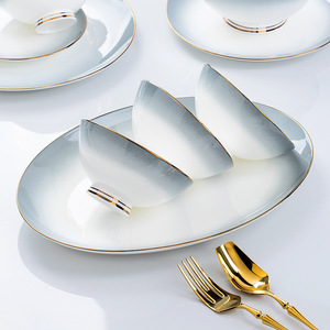 Scandinavian Style Porcelain Gift <b>Set</b> Stoneware Ceramic Bowl and Plate Mug <b>for</b> Home Use Durable <b>Dinnerware</b> <b>Sets</b> - Product Image 4