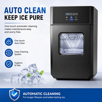 Pembuat Es Batu OEM Clear Ice Cube Maker Countertop, Es Meleleh Perlahan dalam 15-60 Menit & Ketebalan Es yang Dapat Disesuaikan, Pembuat Es dengan Fitur Pembersihan Otomatis