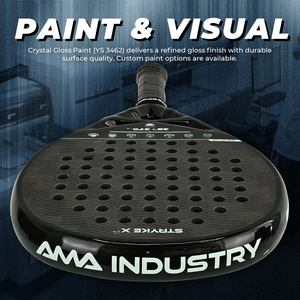 Raquette de padel AMASPORT <span class=keywords><strong>Stryke</strong></span> JP91 Hybrid Teardrop 24K carbone, qualité supérieure, puissance explosive, précision et stabilité. - Product Image 6