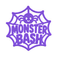 Patch en chenille motif toile d'araignée, violet fluorescent, à thermocoller, pour décoration de costume d'Halloween, faible MOQ, par EYD