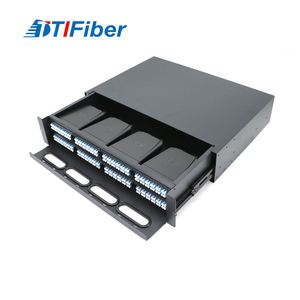 Tiroir coulissant ODF 2U 19 pouces pour panneau de brassage fibre optique MPO MTP 192 cœurs à accès frontal complet pour colocation et connexion croisée - Product Image 1