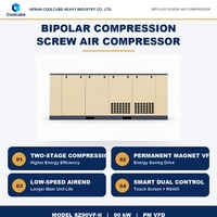 Compresseur d'air à vis à deux étages CCSZVF 15kW 20HP haute pression, refroidi par air, moteur fixe, certifié CE