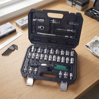 Juego de Llaves de Impacto para Reparación de Automóviles, 1/2" Dr Hex Key Métrico en Estuche de Plástico, 40 Piezas, 32 Piezas, Juego de Llaves Combinadas