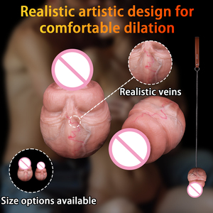 Silicone Anal Beads Secure <b>Chain</b> Anal <b>Plug</b> for SM Sensory Play Realistic Anal Balls Set for Beginners BDSM Fetish Anal Training - Product Image 3