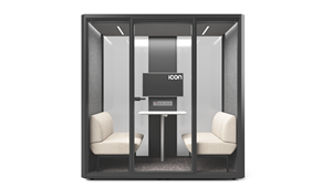 Cabine téléphonique acoustique moderne en métal pour une personne, <span class=keywords><strong>avec</strong></span> porte en verre et intérieur <span class=keywords><strong>orange</strong></span>, pour bureau à aire ouverte - Product Image 4