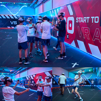 Solución de Arena de Realidad Virtual Comercial, Sistema de Batalla Multijugador de Movimiento Libre, 4-10 Jugadores para Parques de Realidad Virtual, Parques Temáticos, FEC
