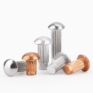 Rivets moletés GB827 en aluminium, cuivre et acier inoxydable pour plaques signalétiques et fixation de panneaux. - Product Image 1