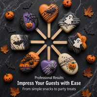 Kit de fabrication de cake pops, 5 formes, plateau et emporte-pièces en plastique, outil de pâtisserie d'Halloween pour desserts de fête, vente en gros