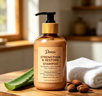 Shampoo au savon noir de marque privée, beurre de karité, huile de ricin, aloe vera, anti-frisottis, lissant, hydratant, pour cheveux bouclés, sans cruauté