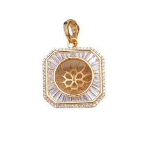 DIY S925 Argent 5715 Pendentif Bijoux Accessoire Vide Carré 11-11.5mm Support de perle Taille de perle Breloque DIY Support de perle pour bijoux - Product Image 5