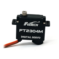 Feetech FT2304M 微型数字伺服金属齿轮 6V 3.0kg 0.08秒快速响应，适用于遥控固定翼机器人教育DIY