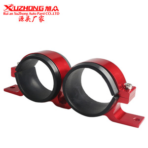 Xuzhong Fuel Pump Double Hole Mount <b>Bracket</b> Clamp Aluminum Rubber Red For Car Modification Upgrade - Product Image 1