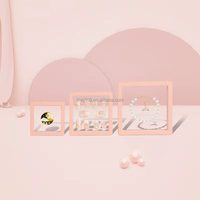 Baoren Nouvelle Boîte de Rangement à Bijoux en Deux Pièces avec Papier Flottant, Boîte Cadeau pour Bijoux avec Logo Personnalisé Imprimé, Facile à Assembler