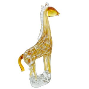 Glass Animal Figurines Giraffe Sculpture Show Pieces for Home Decoration