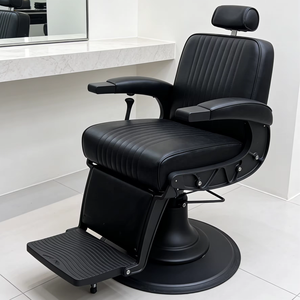 Minimalist Streamline Salon Chair With Heavy Aluminum Alloy Frame Semi Recline Function For Luxury Chain Salon Beauty Salon Furn - Product Image 2