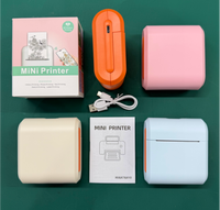 Printer Thermal Mini Portabel Hitam Putih BT 57mm Multifungsi untuk Kertas Printer Tato bagi Seniman Tato