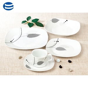 Excellent four fine square royal Prestige 20pcs fine ceramic porcelain dinnerware set table dinner set - Product Image 4