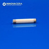 Tube en céramique métallisée émaillée avec revêtement métallique hermétique