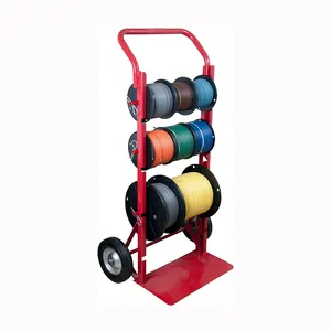 JH-Mech Electrical Wire Caddy Casters Easy To Move 300 Lbs Capacity Spool Caddy Cart Metal Cable Dispenser