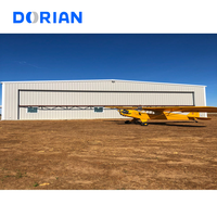 Hangar de aviones de estructura de acero prefabricado de China, edificio de acero de 2 pisos