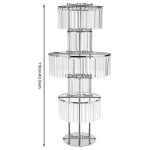 Décorations de mariage de luxe en or, support à fleurs en fer de haute qualité, vase centre de table argenté - Product Image 6