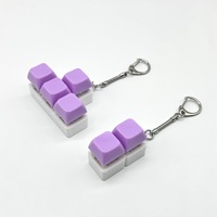 Porte-clés Fidget Clicker Clavier, Interrupteur Bleu, en Plastique Carré, Jouet Anti-stress, Gadget de Bureau, Cadeau pour Adulte, Bureau, Fêtes et Célébrations