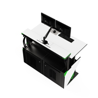 Bureau de console de moniteur de centre de commande de sécurité LED haut de gamme meubles de salle de commande personnalisés pour le poste de travail du personnel de bureau
