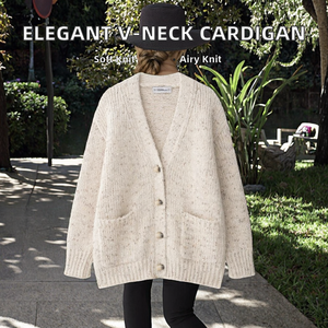 เสื้อถัก TAOP&ZA ลายพิมพ์ฤดูใบไม้ร่วงสุดหรู ปี 2025 แฟชั่นผู้หญิงสไตล์วินเทจ ทรงหลวม คอวี มีกระเป๋า แขนยาว ระบายอากาศได้ดี - Product Image 2