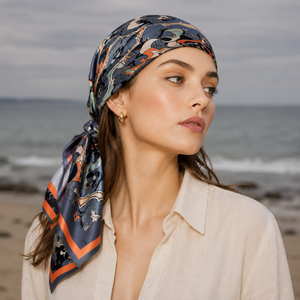 Fashion Women Pattern European American <b>Silk</b> <b>Scarf</b> Adult Square Digital Print Reversible Breathable All Seasons Daily Wear - Product Image 4