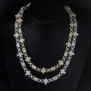 Collar <span class=keywords><strong>de</strong></span> Cadena Cubana Estilo Hip Hop NUOYA <span class=keywords><strong>con</strong></span> Diseño <span class=keywords><strong>de</strong></span> <span class=keywords><strong>Cruz</strong></span> y Ojo, Adornado <span class=keywords><strong>con</strong></span> Piedras <span class=keywords><strong>de</strong></span> Circonita Cúbica Baguette, para Mujer - Product Image 6