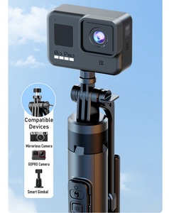 Nouveauté : Trépied perche à selfie K27 à 4 pieds avec télécommande - Support de téléphone extensible anti-tremblement de 1,3 m pour diffusion en direct - Product Image 1