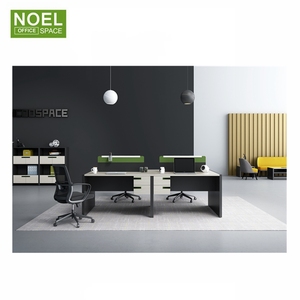 Burean moderne modulare computer stazione di segretario 4 persona workstation - Product Image 2