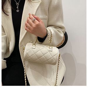 Nuevo Bolso de Mano de Moda para Mujer con Cadena de Diamantes, Patrón Geométrico, PU, Antirrobo, Bolso Bandolera - Product Image 5