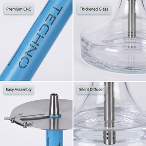 Botella de vidrio estilo <span class=keywords><strong>Jack</strong></span> alemán con base grande para hookah digital Storm Pole - Product Image 4