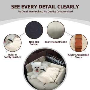 Best-seller Housse de siège écologique en coton <span class=keywords><strong>pour</strong></span> chien et chat OEM ODM Sac de voiture personnalisé <span class=keywords><strong>pour</strong></span> chien Cage lavable et étanche - Product Image 4