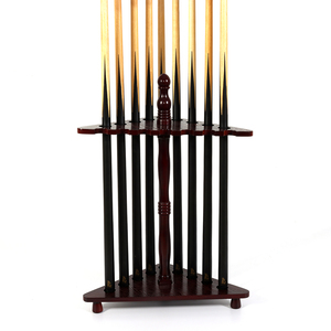 Neues Modell Triangle Shape <span class=keywords><strong>Standup</strong></span> 9 Löcher Massivholz Billard Queue Rack/Queue Halter für Billard Cue Collection - Product Image 2
