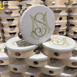 เครื่องดนตรีประเภทเพอร์คัชชัน แทมบูรีนขนาดกลาง 6 นิ้ว แทมบูรีนแบบกำหนดเองสำหรับงานแต่งงาน งานปาร์ตี้ โบสถ์ ราคา - Product Image 3