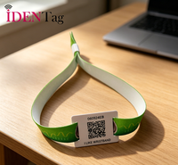 Bracelet en tissu NFC RFID jetable NTAG215 13,56 MHz, bracelet tissé pour carnaval, fête, activité en plein air, gestion de foule