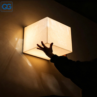 Lampe cube LED minimaliste moderne, rectangle, cercle, boîte lumineuse entièrement éclairée pour salon, chambre, bureau, décoration de la maison, hôtel