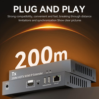 Extensor USB 200M HDTV IP KVM Extender 4K HDMI KVM adaptador RJ45 IP Cable de red HDMI Video transmisor extensor Plug and Play