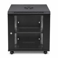 Armoire de serveur 12U en gros, 530x400x600mm, armoire réseau sur pied avec porte vitrée, en acier laminé à froid de haute qualité