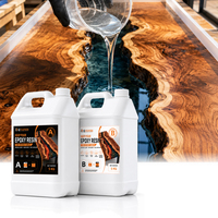 Époxy à coulée profonde écologique à séchage rapide pour tables en bois, pour la production rapide de commandes en gros et la construction en menuiserie