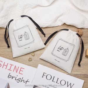Drawstring Cotton Fabric <b>Dust</b> <b>Bag</b> with Printed Design for Handbags and Bikini Storage - Product Image 2