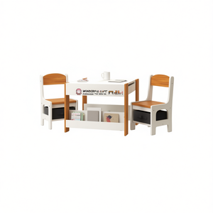 Ensemble table et chaises pour enfants Swiship-Ship, style scandinave en bois, meubles durables pour enfants - Product Image 1