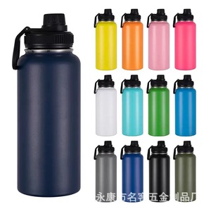 32oz Double Wall Vacuum Water Bottle 304 Stainless Steel Wide Mouth Sports Bottle Reusable For Outdoor Fitness - Product Image 4