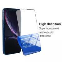 Protecteur d'écran en verre trempé pour téléphone portable, avec colle complète transparente 9H 10D pour iPhone 13 12 11 Pro Max X XR Xs 8 7 Plus