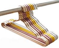 Cintre en métal électroplaqué multicolore, personnalisable, gain de place, pour l'exportation, vente en gros, approvisionnement en vrac