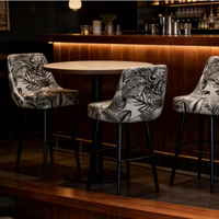 Chaise de luxe ronde en pierre frittée et velours, mobilier de siège pour hôtels, cafés et restaurants