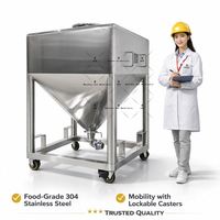 Réservoir de stockage de sucre en poudre en acier inoxydable 304/316
